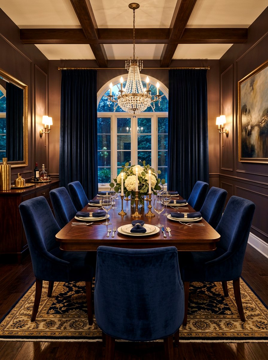 Velvet Textured Dining Room - 30 old money dining room decor ideas