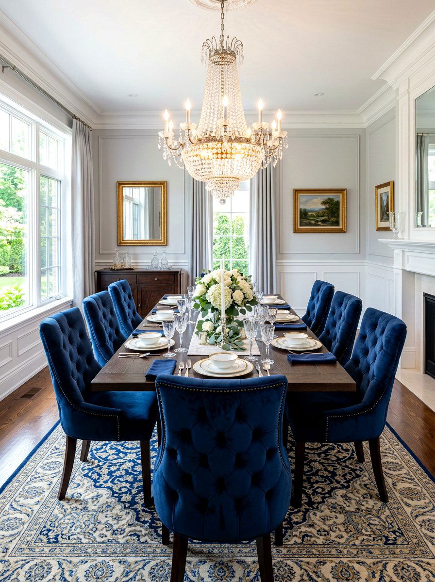Velvet Tufted Chairs - 30 statement dining chairs ideas