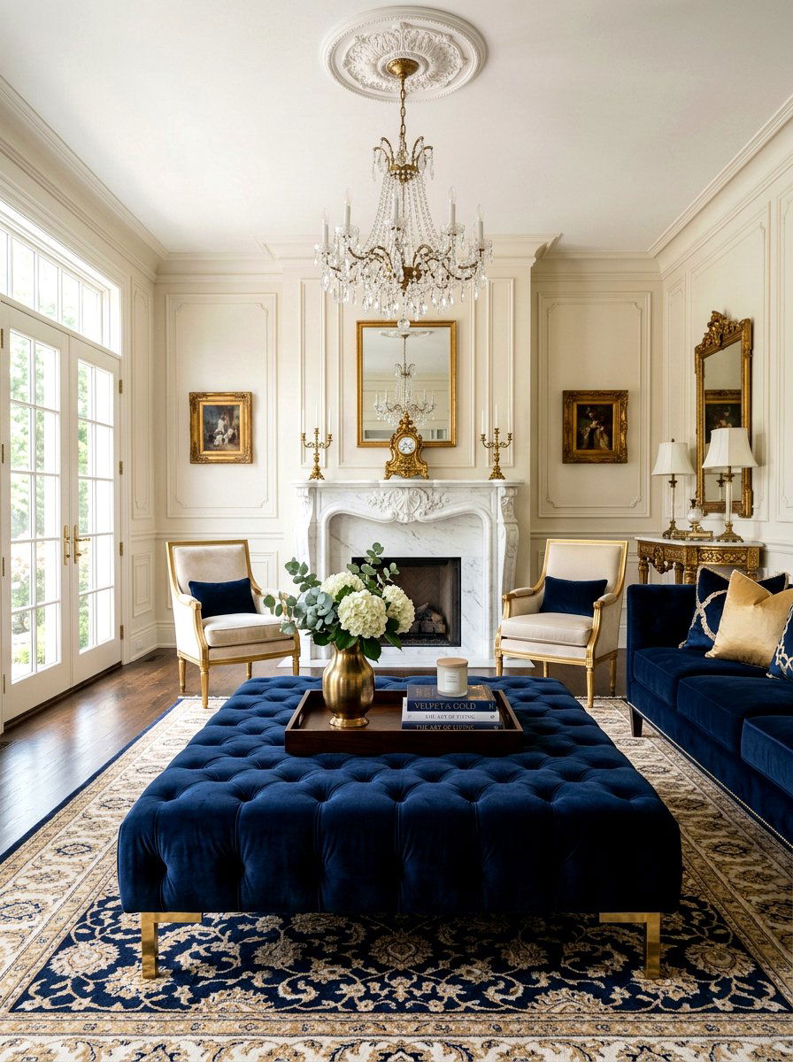 Velvet Upholstered Coffee Table - 30 oversized coffee table ideas