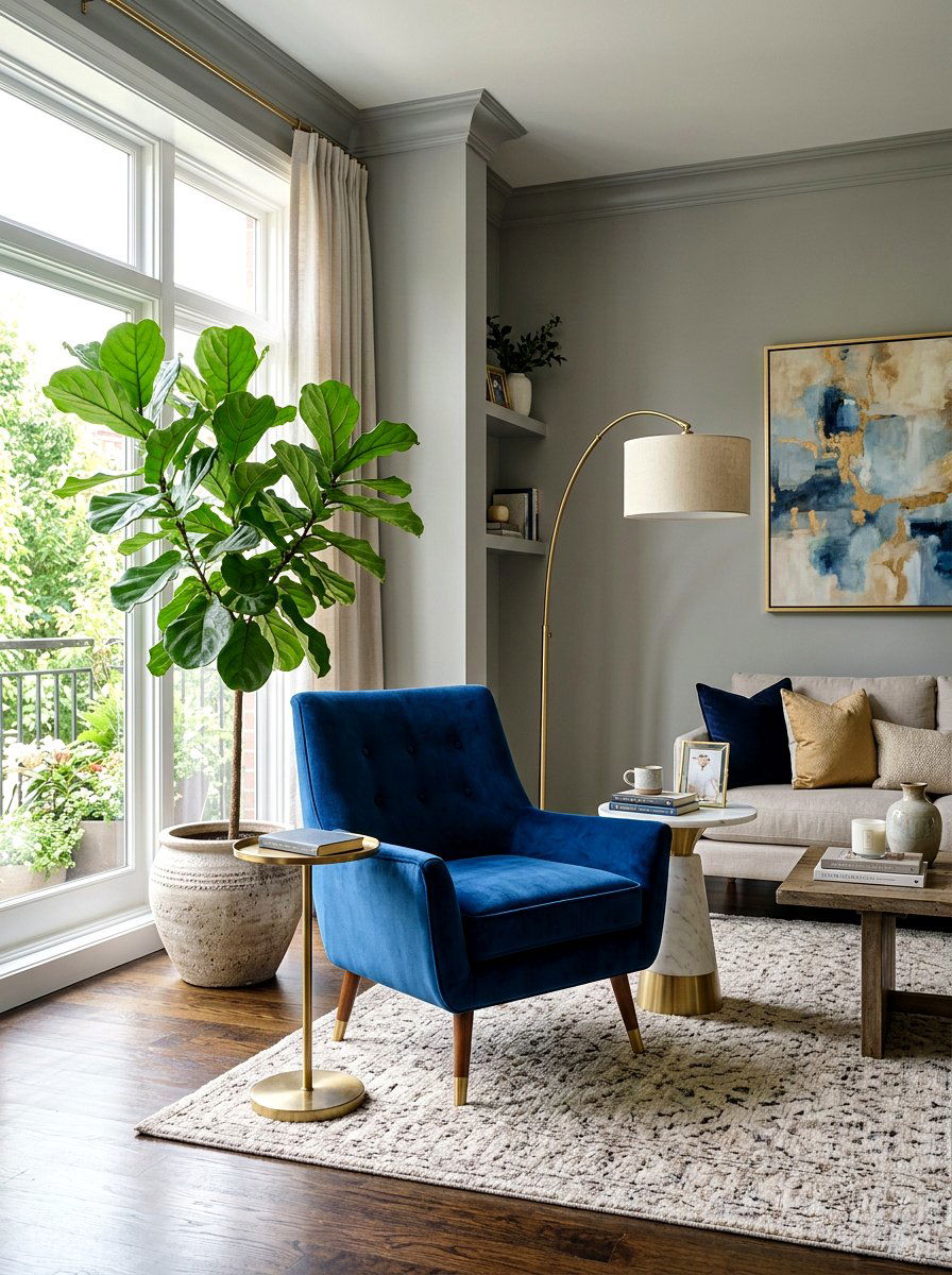 Velvet accent chair - 30 statement armchair ideas