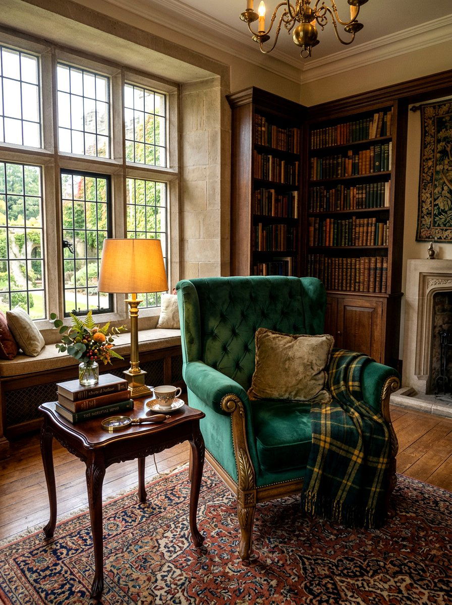 Velvet castlecore armchair - 30 spring refresh decor ideas
