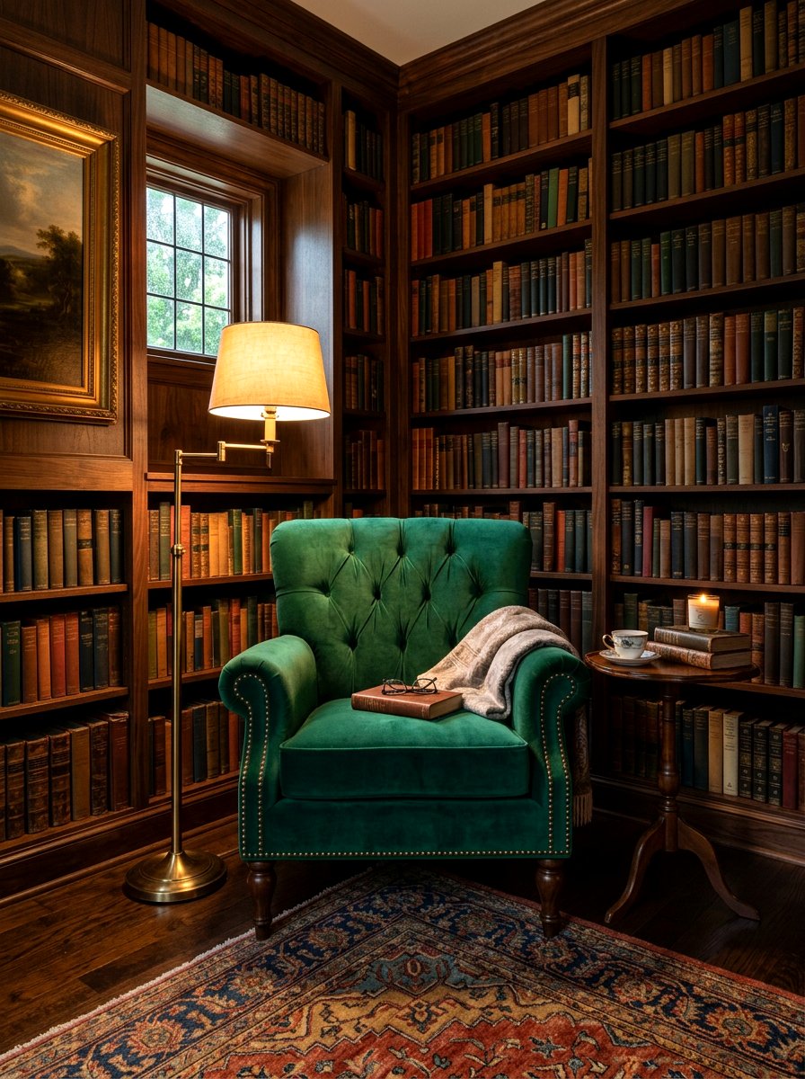 Velvet club chair - 30 skirted chair ideas