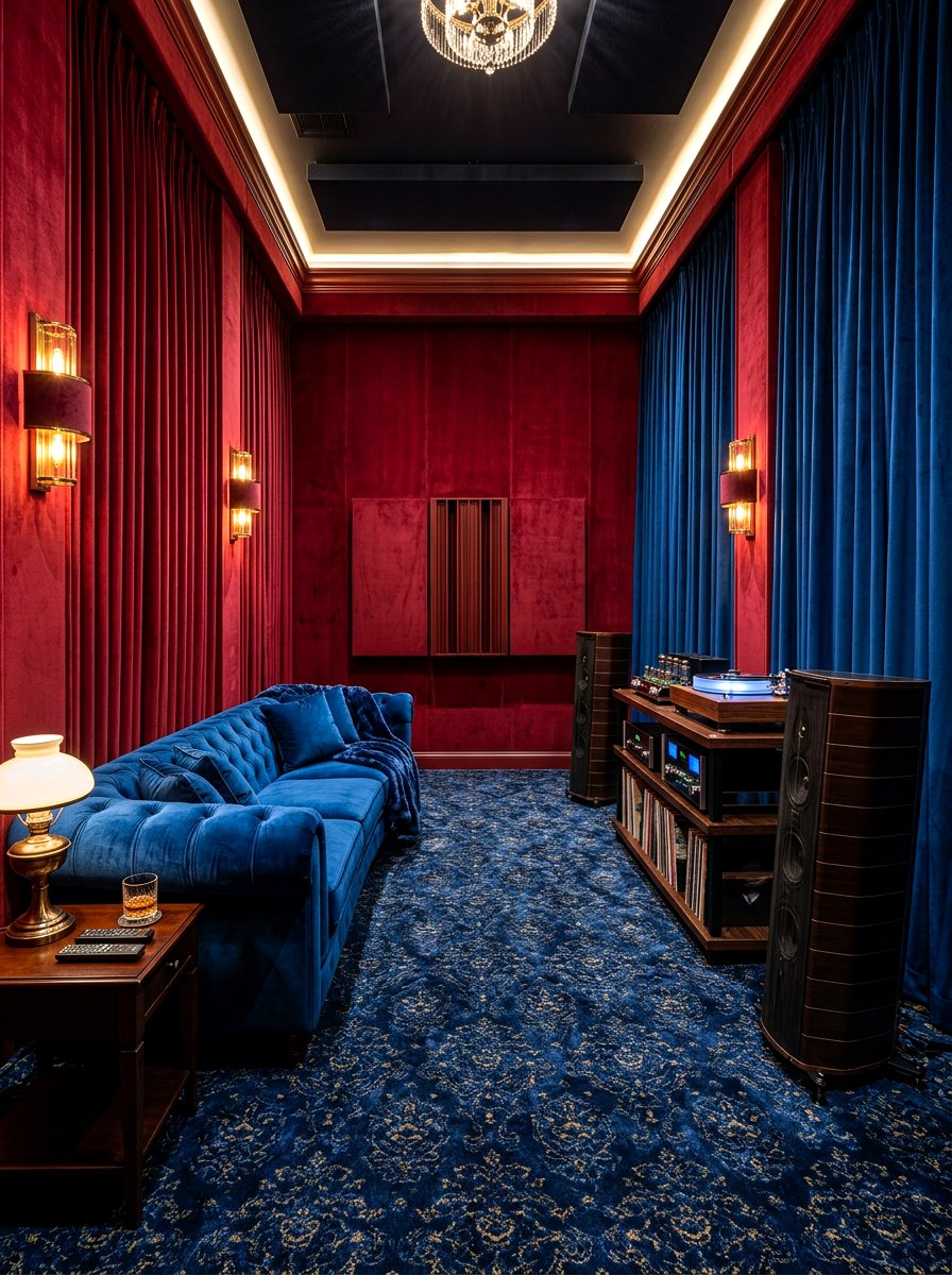 Velvet listening room - 30 record listening room ideas