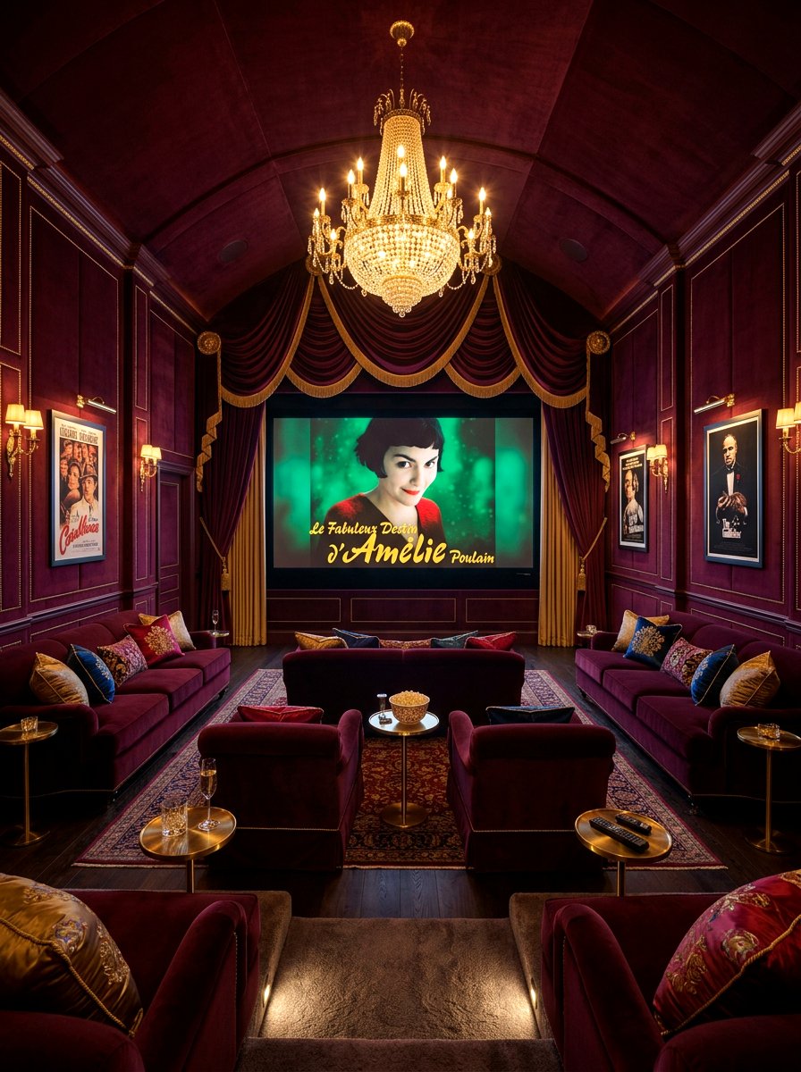 Velvet movie room - 30 movie room ideas