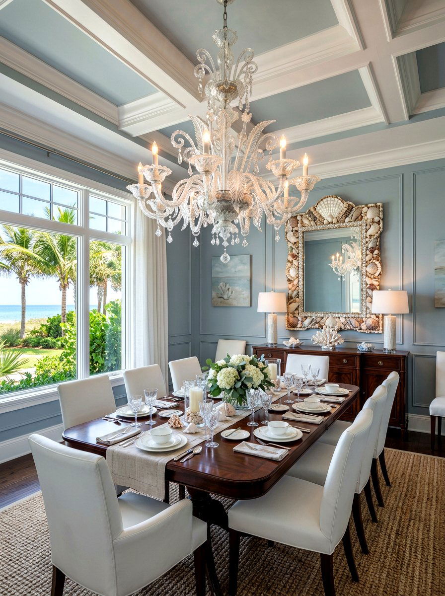 Venetian Glass Chandelier - 30 palm beach decor ideas