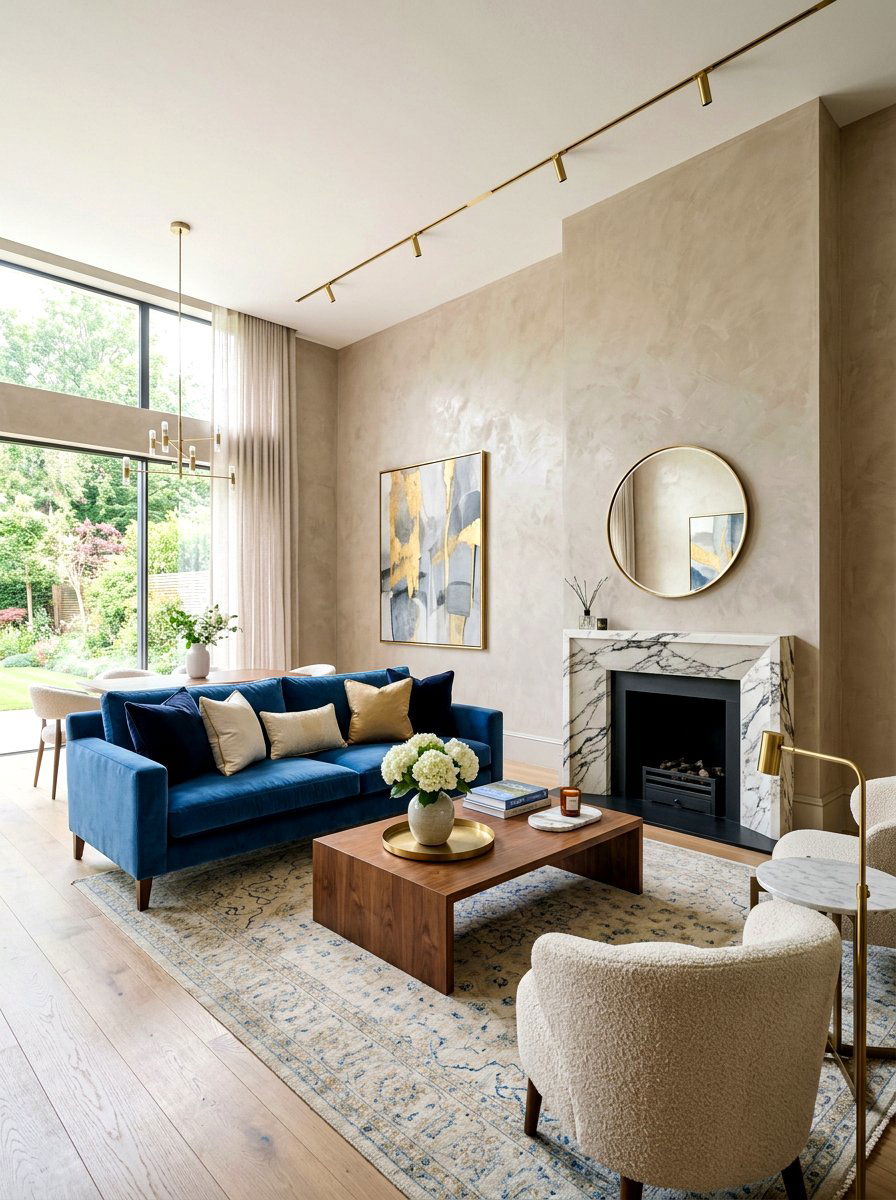 Venetian Plaster Living Room - 30 plaster wall ideas