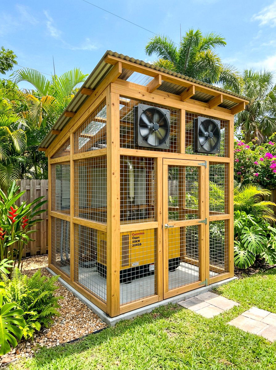 Ventilated Generator Shed - 30 generator enclosure ideas