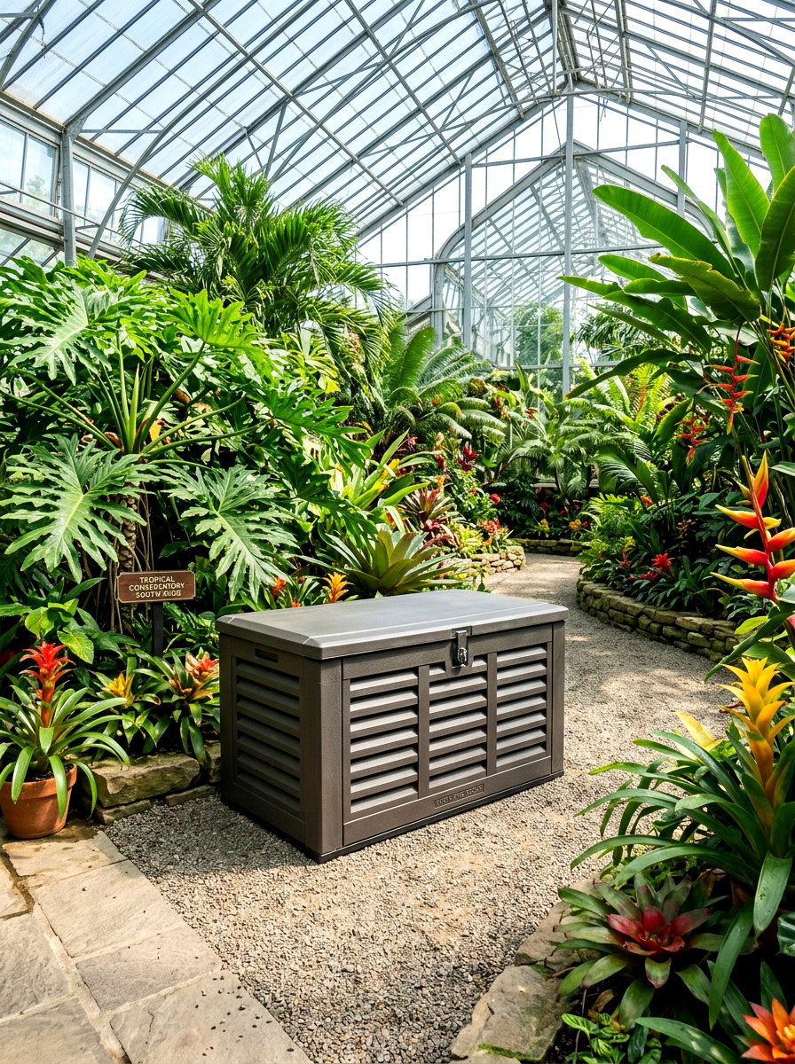 Ventilated outdoor storage box - 30 deck box ideas