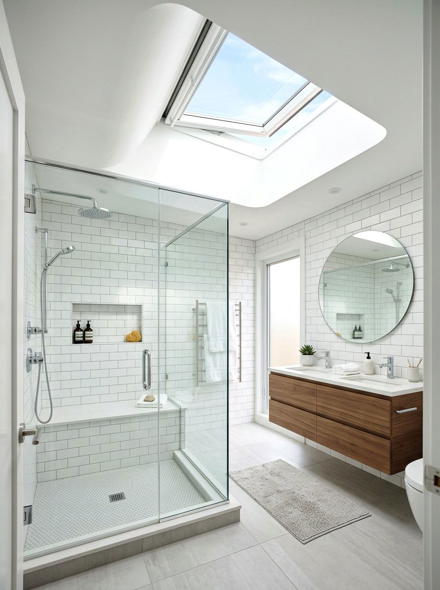 Ventilating bathroom skylight - 30 bathroom skylight ideas