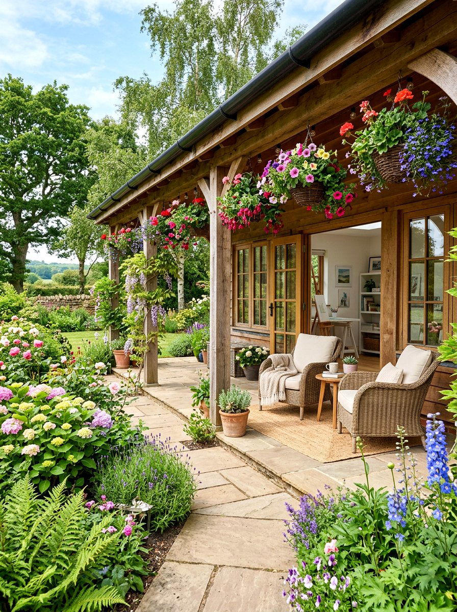 Veranda Garden Studio - 30 garden studio shed ideas