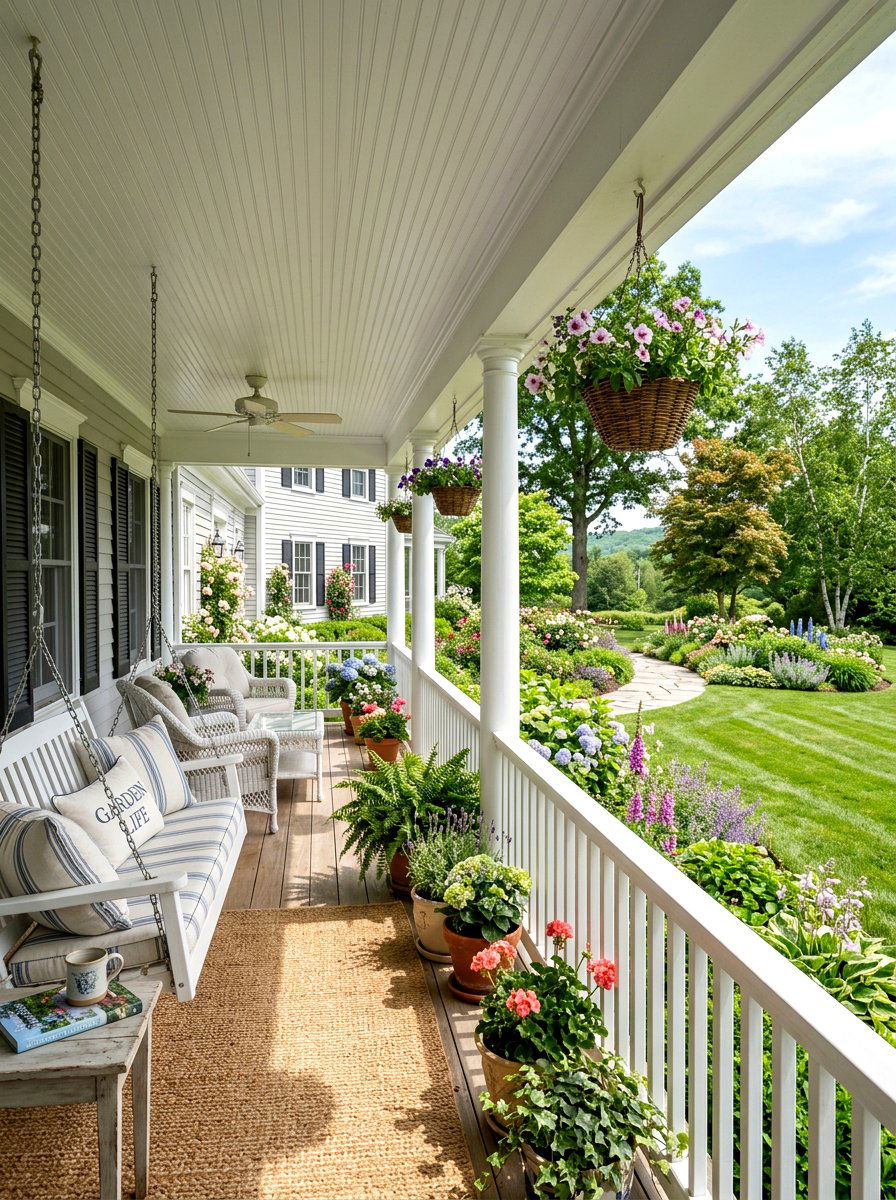 Veranda Porch - 30 Nancy Meyers garden ideas