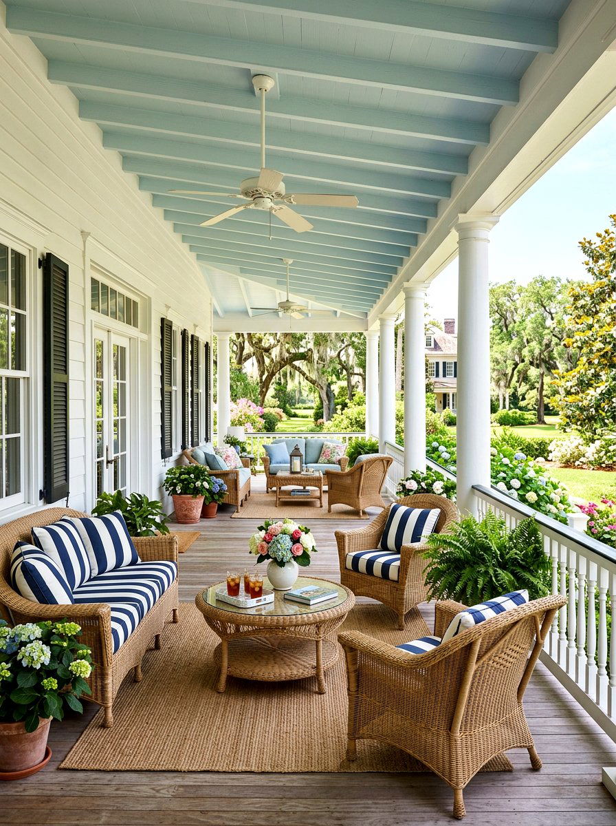 Veranda Seating Area - 30 outdoor furniture arrangement ideas