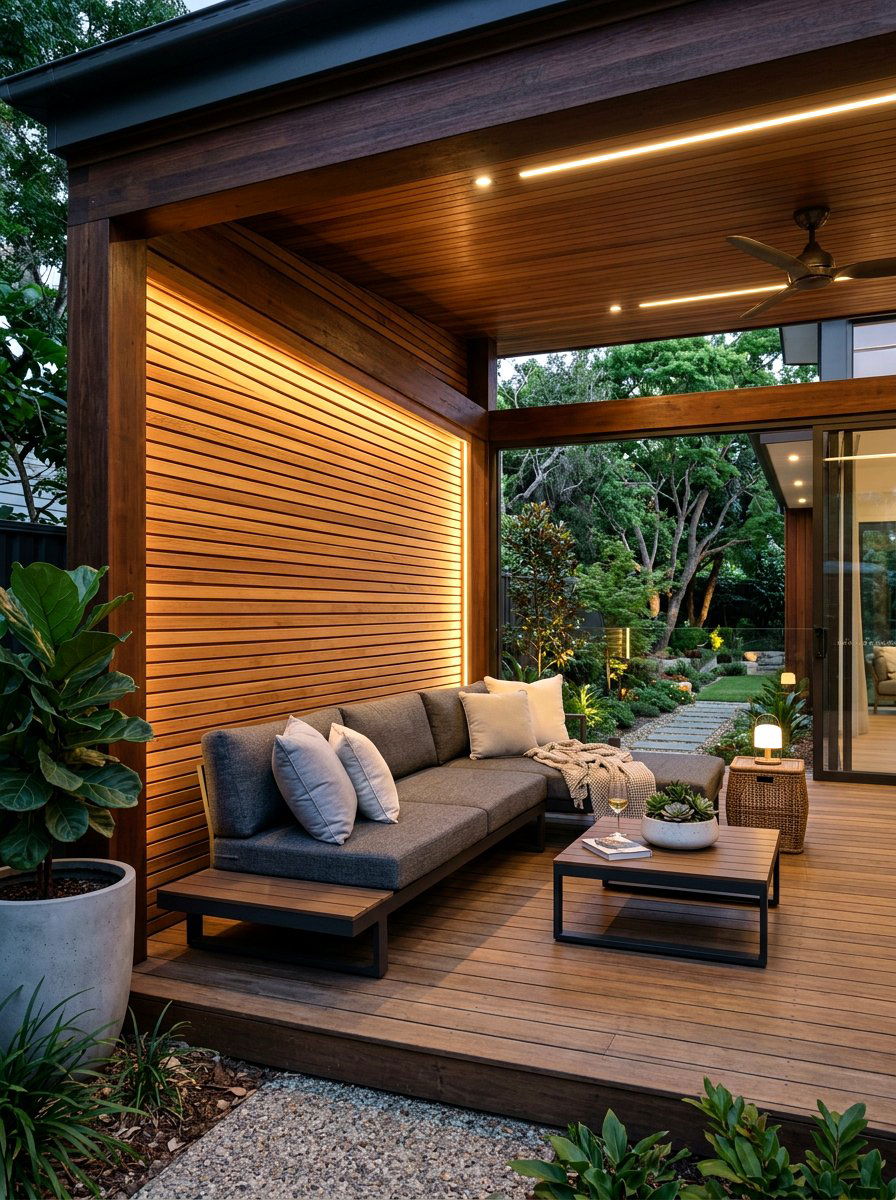Veranda With Wood Paneling - 30 veranda lounge ideas