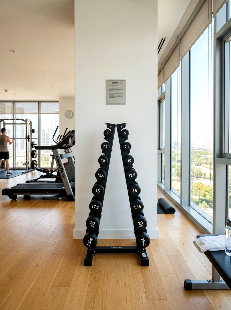 Vertical A Frame Dumbbell Rack - 30 dumbbell storage ideas
