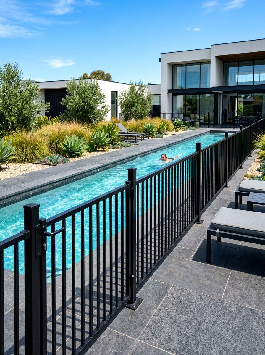 Vertical Aluminum Pool Fence - 30 pool fence ideas