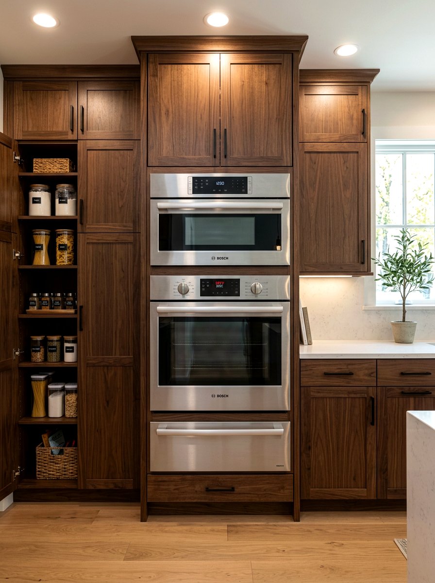 Vertical Appliance Stack - 30 appliance wall kitchen ideas