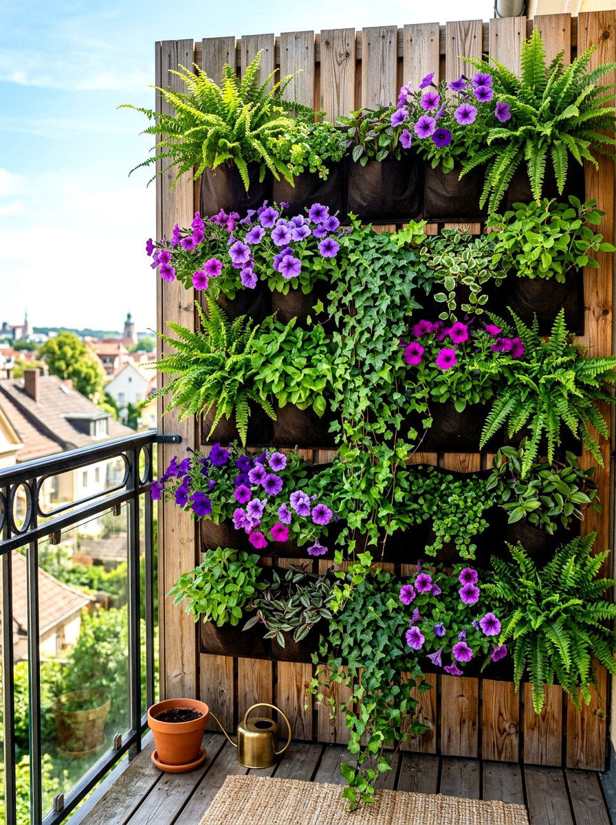 Vertical Balcony Garden Wall - 30 urban balcony ideas