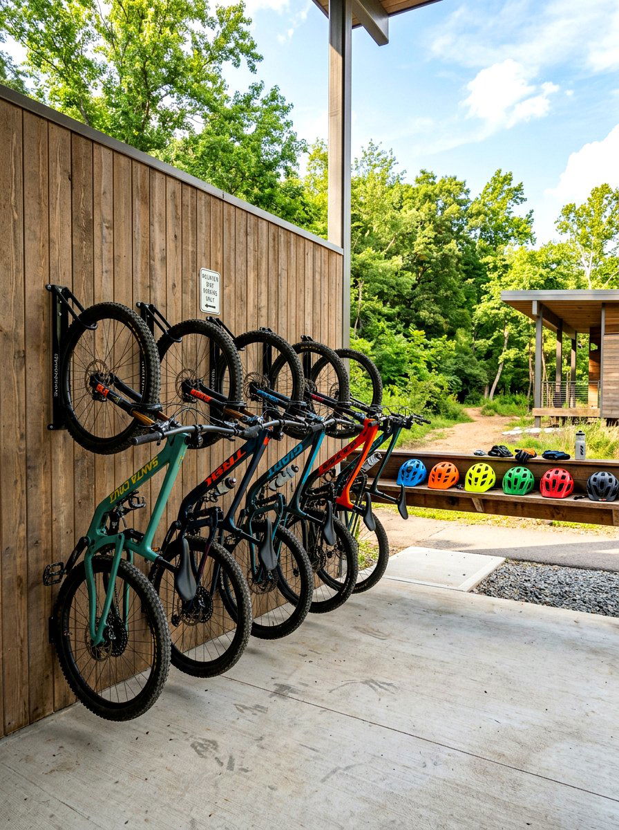 Vertical Bike Rack - 30 organizing a garage ideas