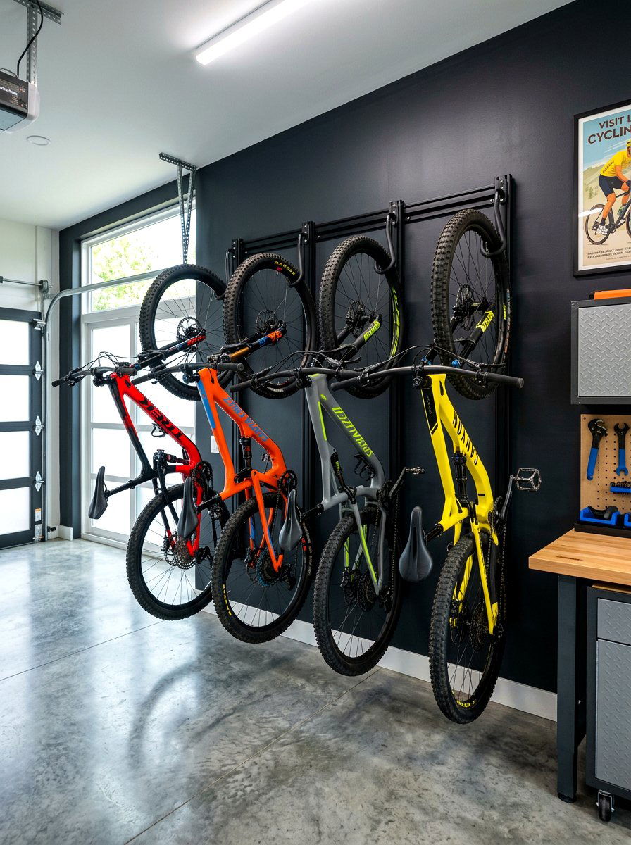 Vertical Bike Storage - 30 small garage ideas