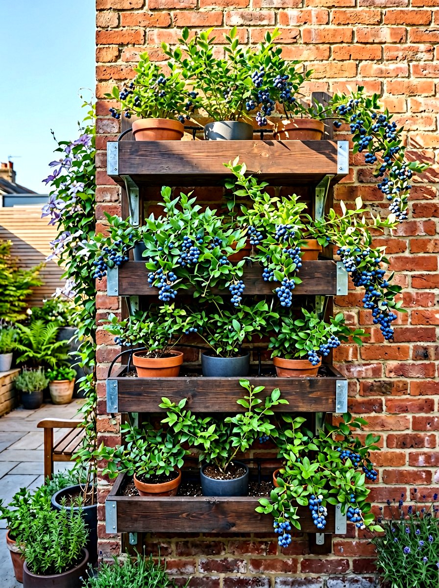 Vertical Blueberry Setup - 30 blueberry garden ideas