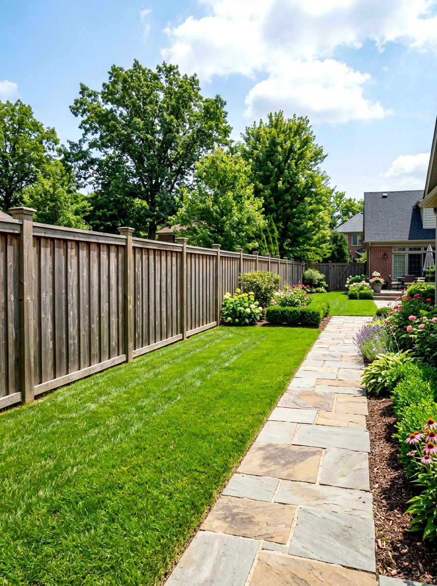 Vertical Board On Board Fence - 30 wooden fence ideas
