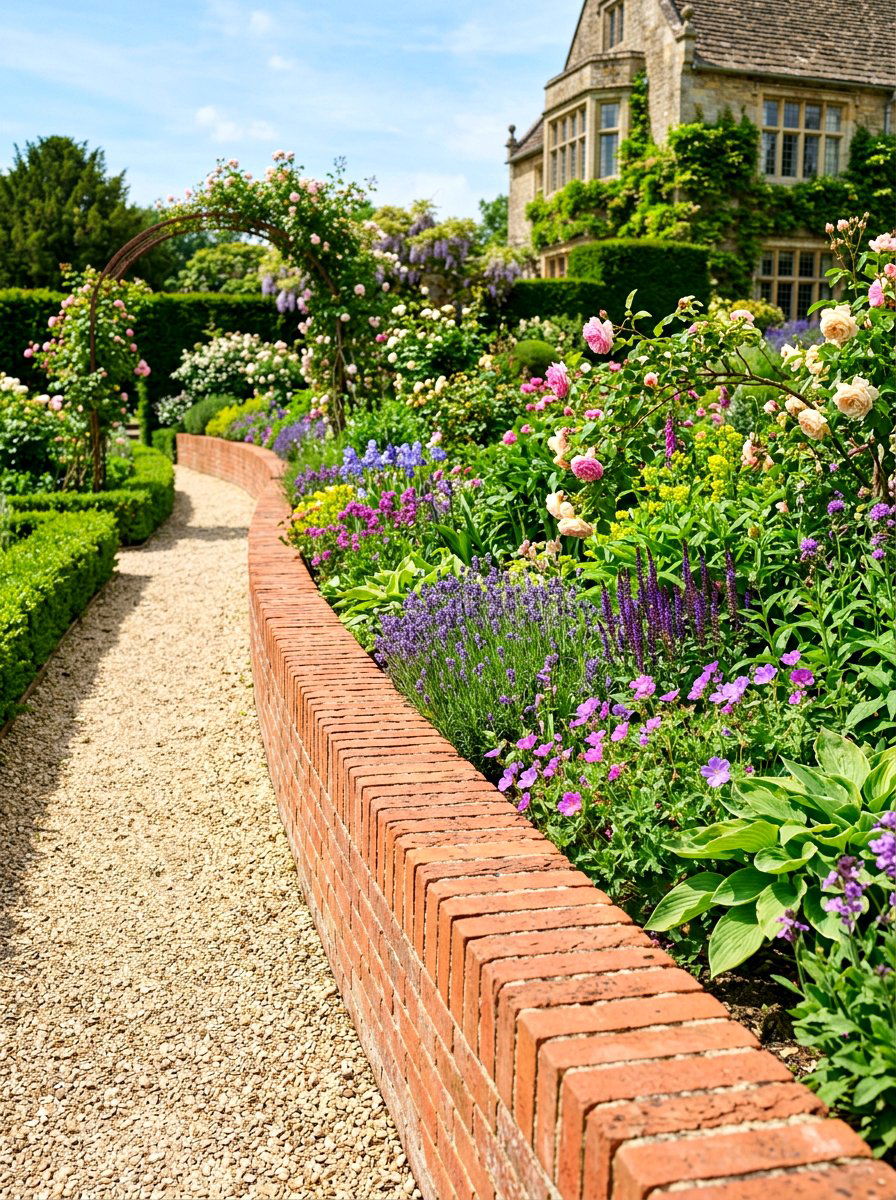 Vertical Brick Border - 30 mow strip ideas