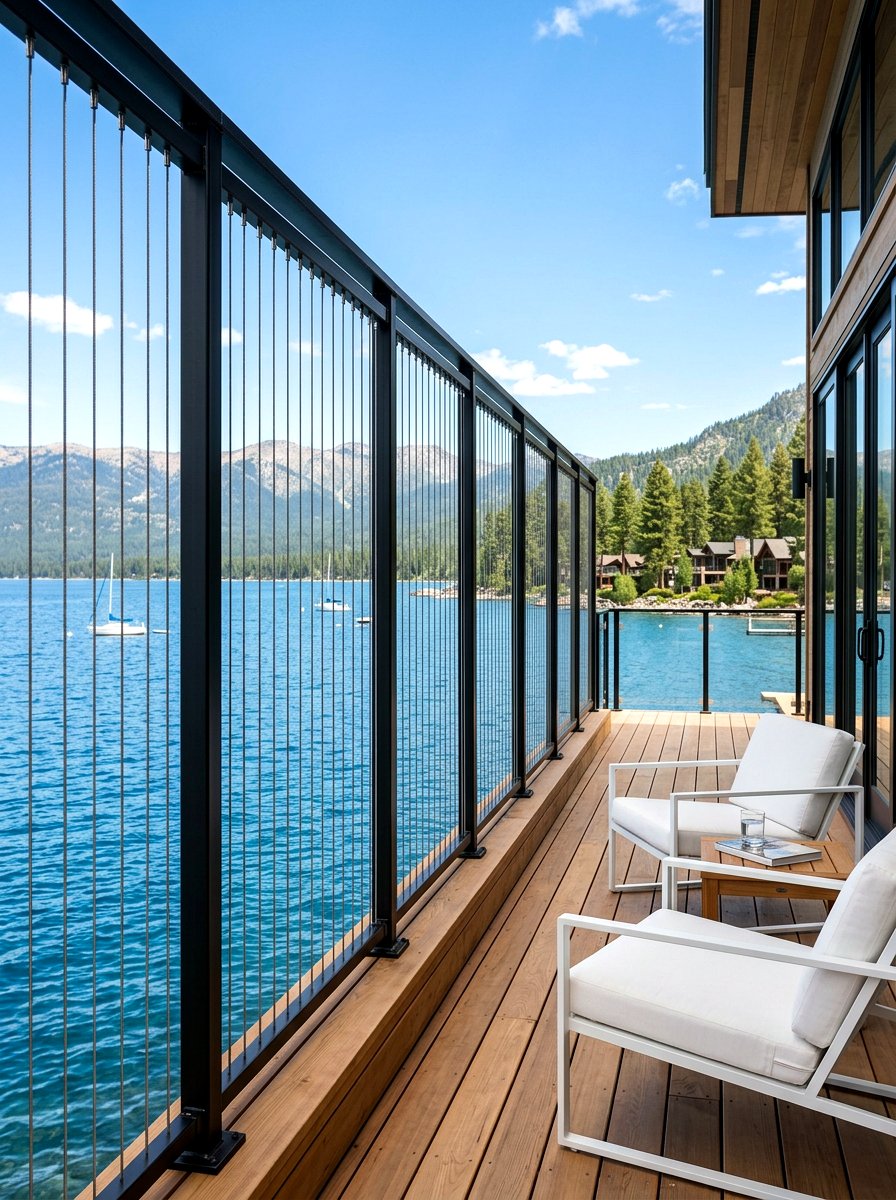 Vertical Cable Railing - 30 deck railing ideas
