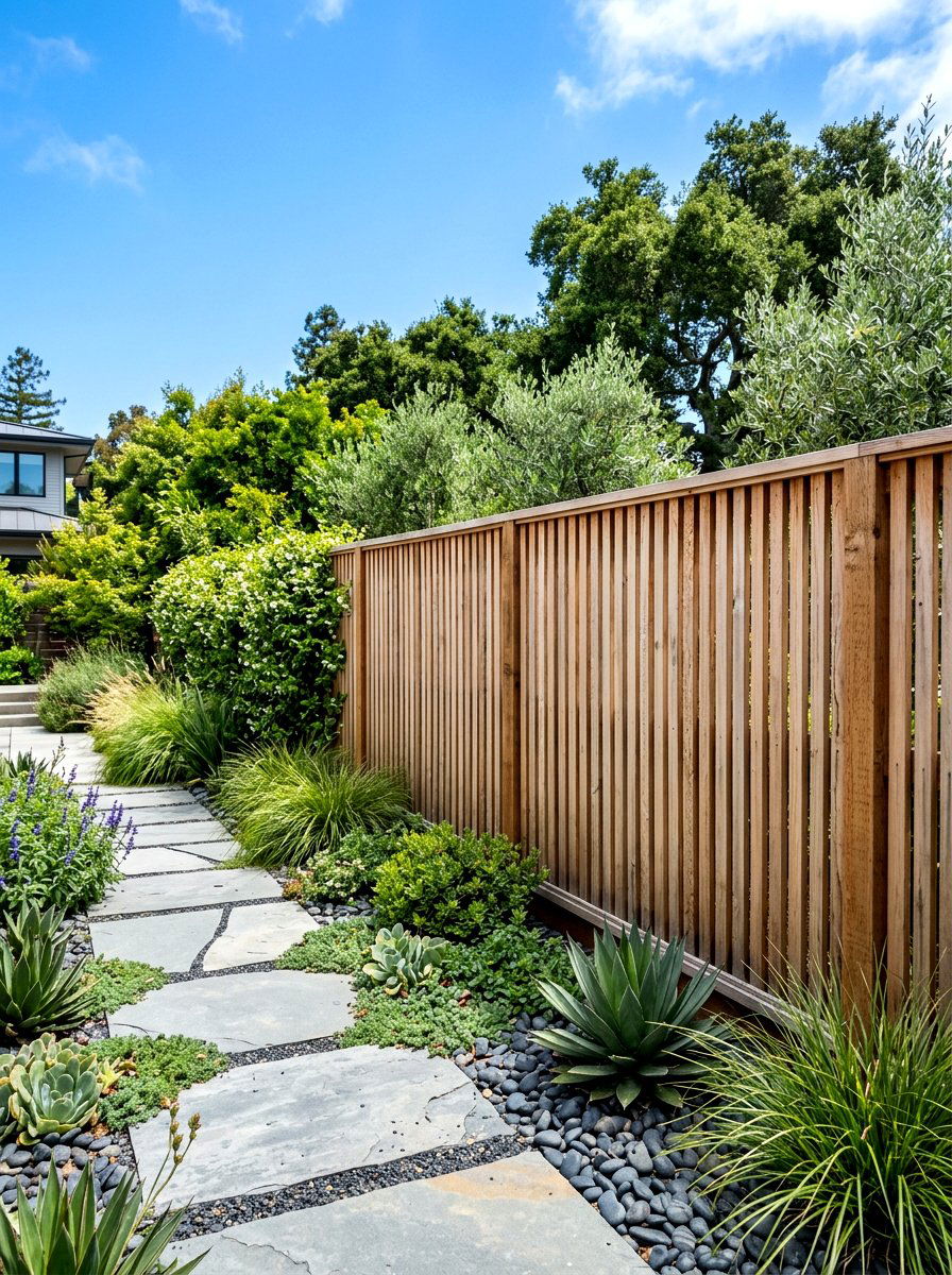Vertical Cedar Fence - 30 modern fence ideas