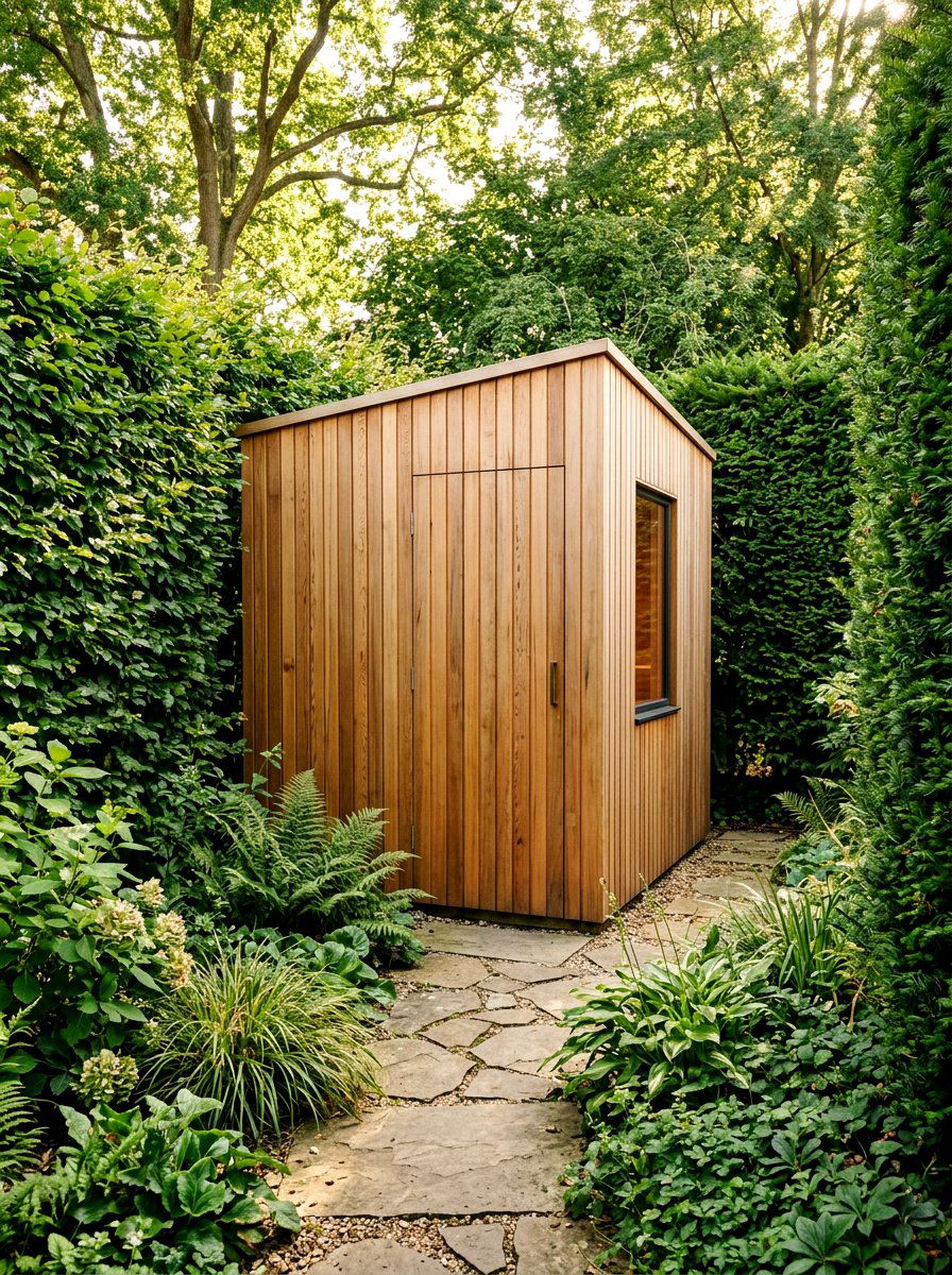 Vertical Cedar Garden Room - 30 modern garden shed ideas