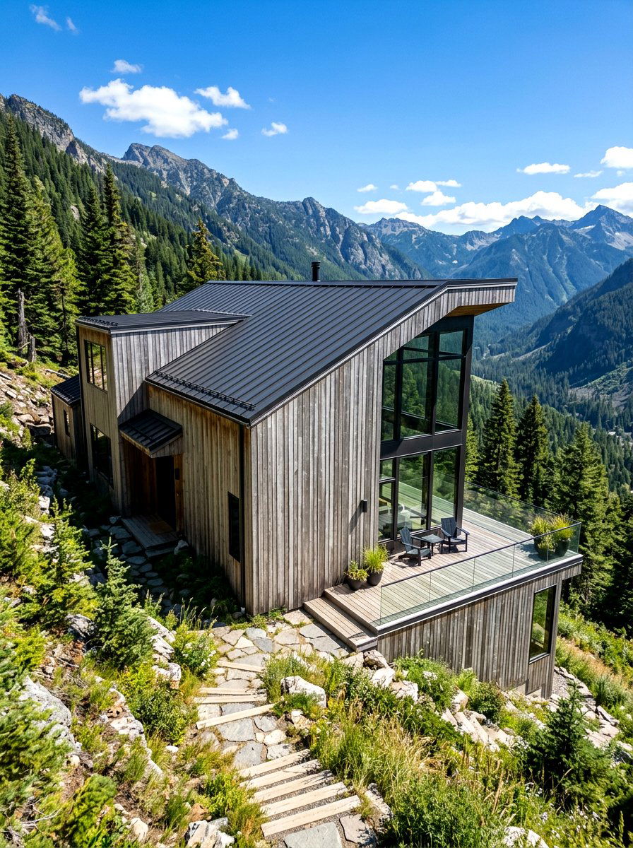 Vertical Cedar Siding House - 30 chalet exterior ideas