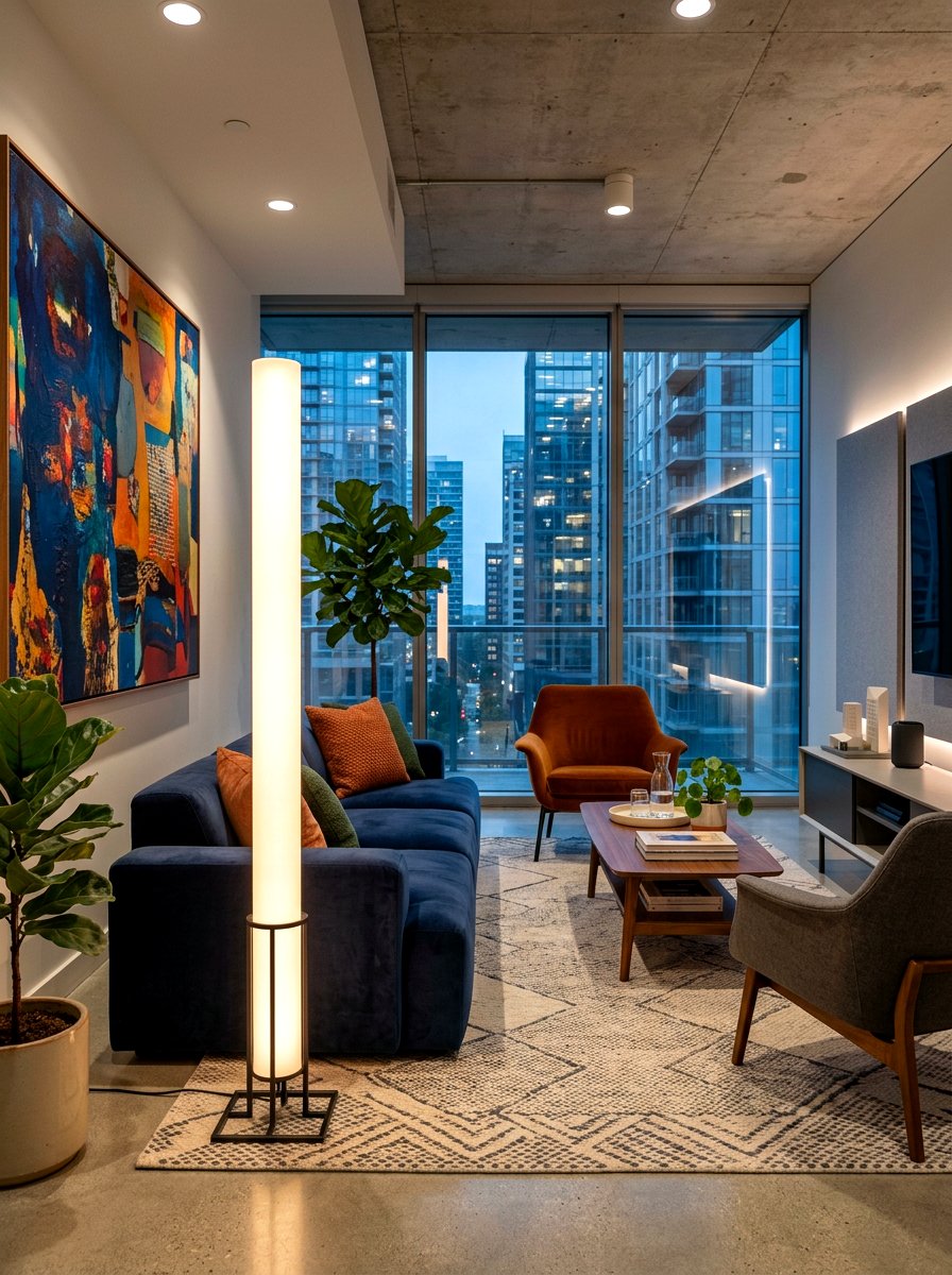 Vertical Column Floor Lamp - 30 office floor lamp ideas