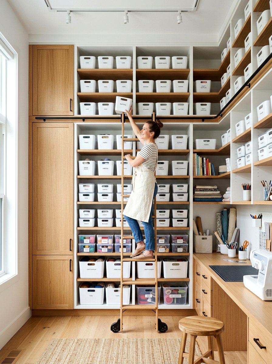 Vertical Craft Room - 30 craft room ideas