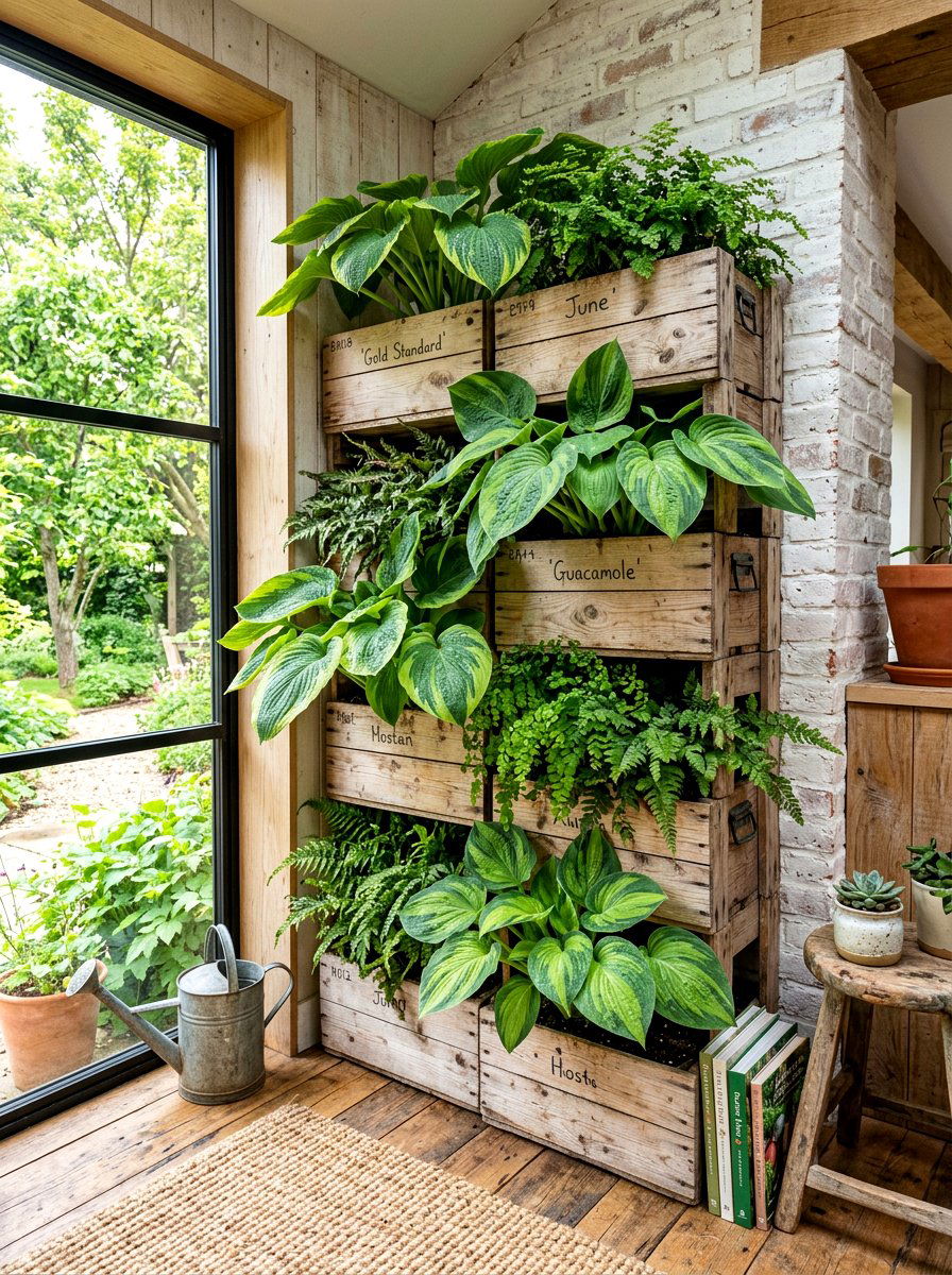 Vertical Crate Planter Corner - 30 vertical garden corner ideas