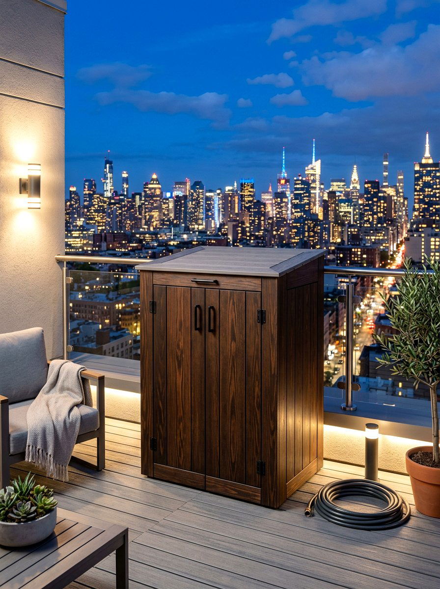 Vertical Deck Storage Box - 30 outdoor broom closet ideas