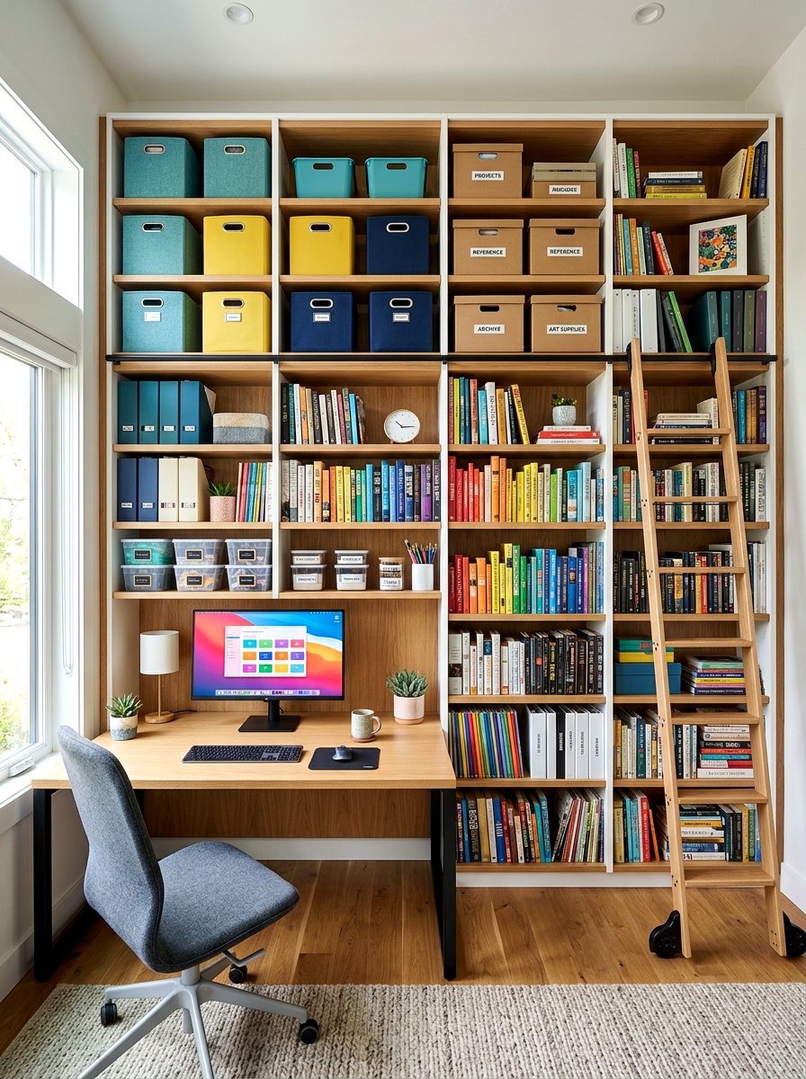 Vertical Desk Storage - 30 dorm desk ideas