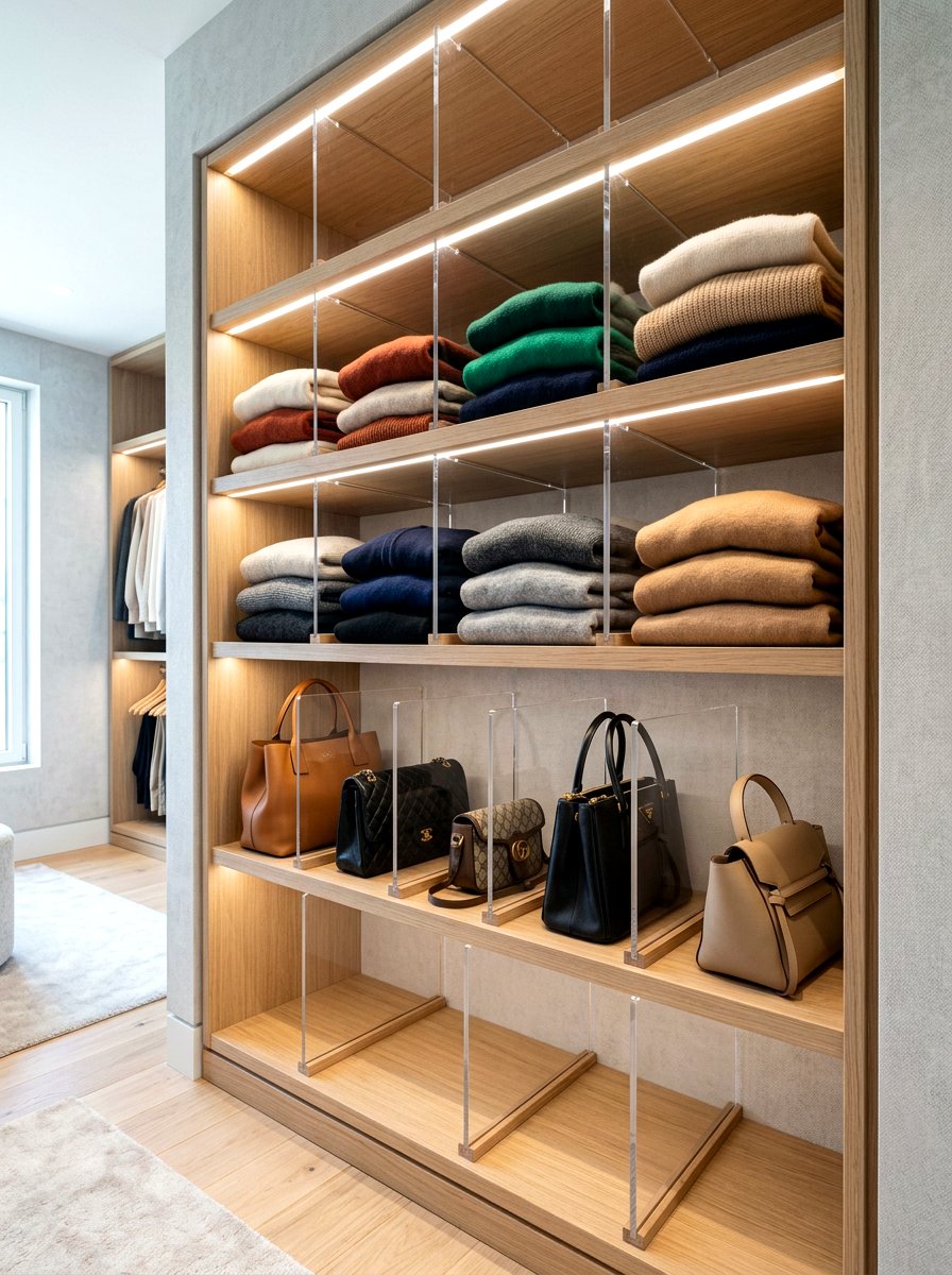 Vertical Divider Shelf - 30 entry closet organization ideas