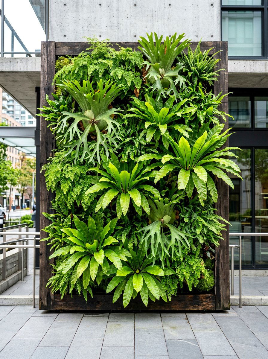 Vertical Fern Wall - 30 fern garden ideas
