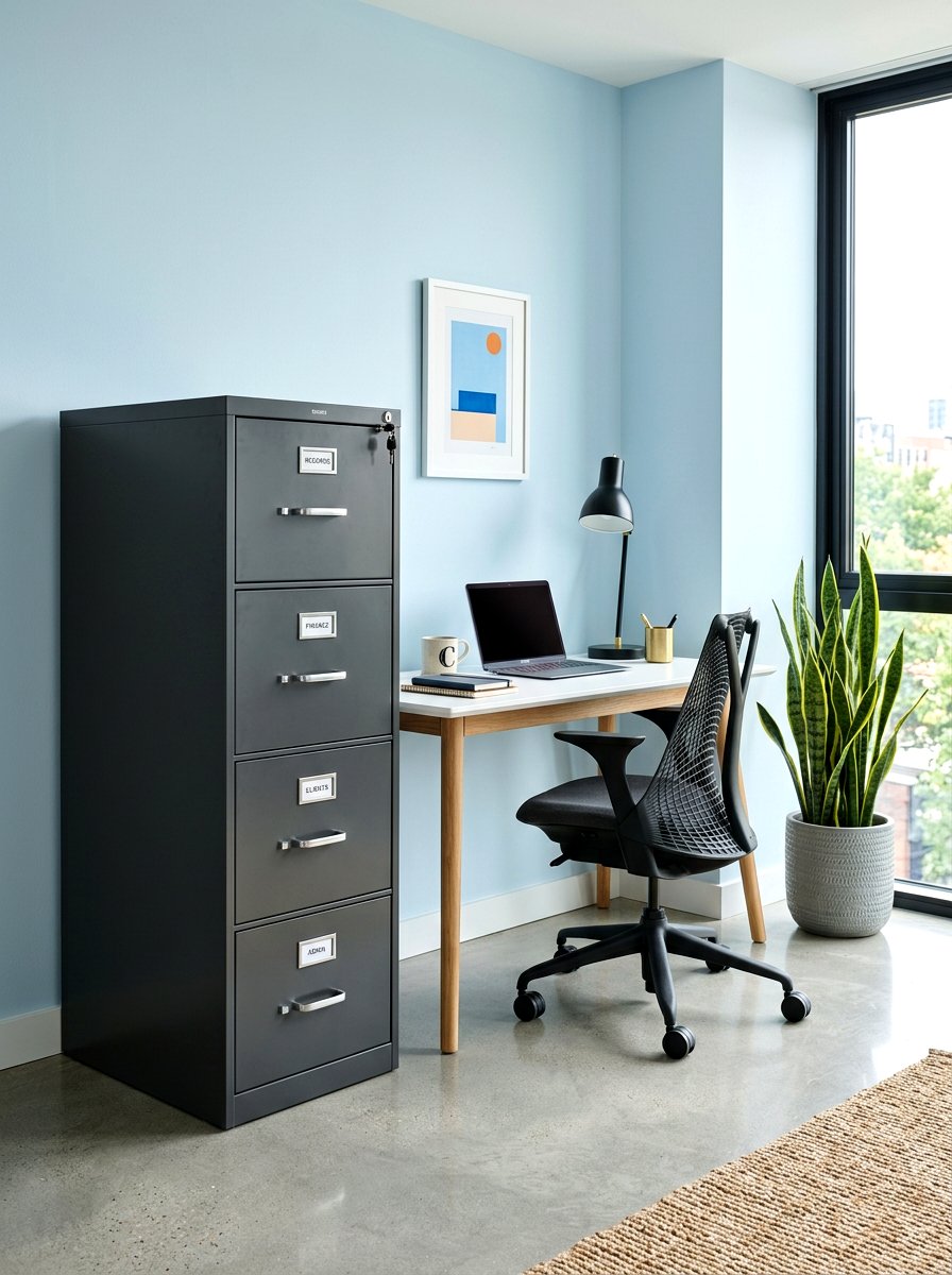 Vertical Filing Cabinet - 30 office file storage ideas
