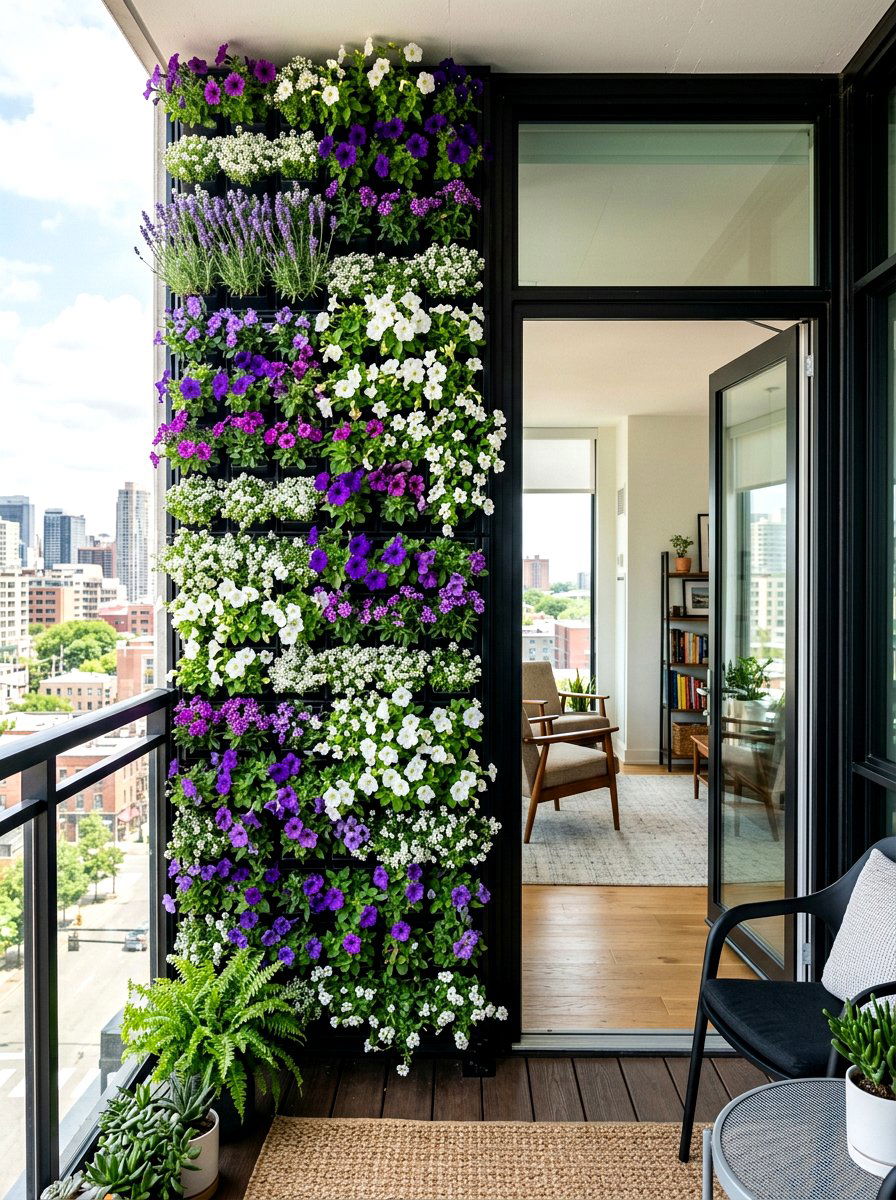 Vertical Floral Wall - 30 floral doorway ideas