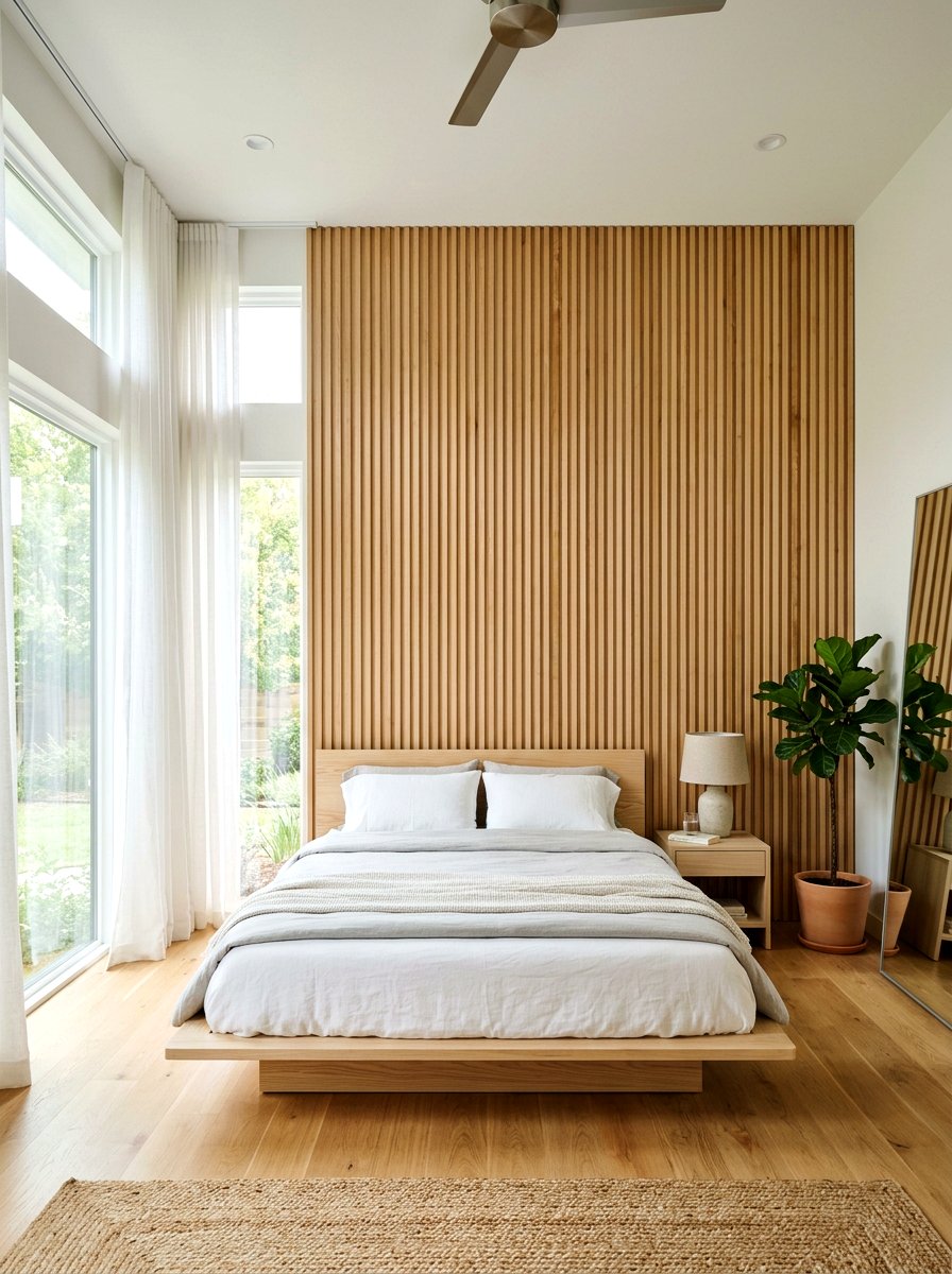 Vertical Fluted Wood Wall - 30 fluted wood wall ideas