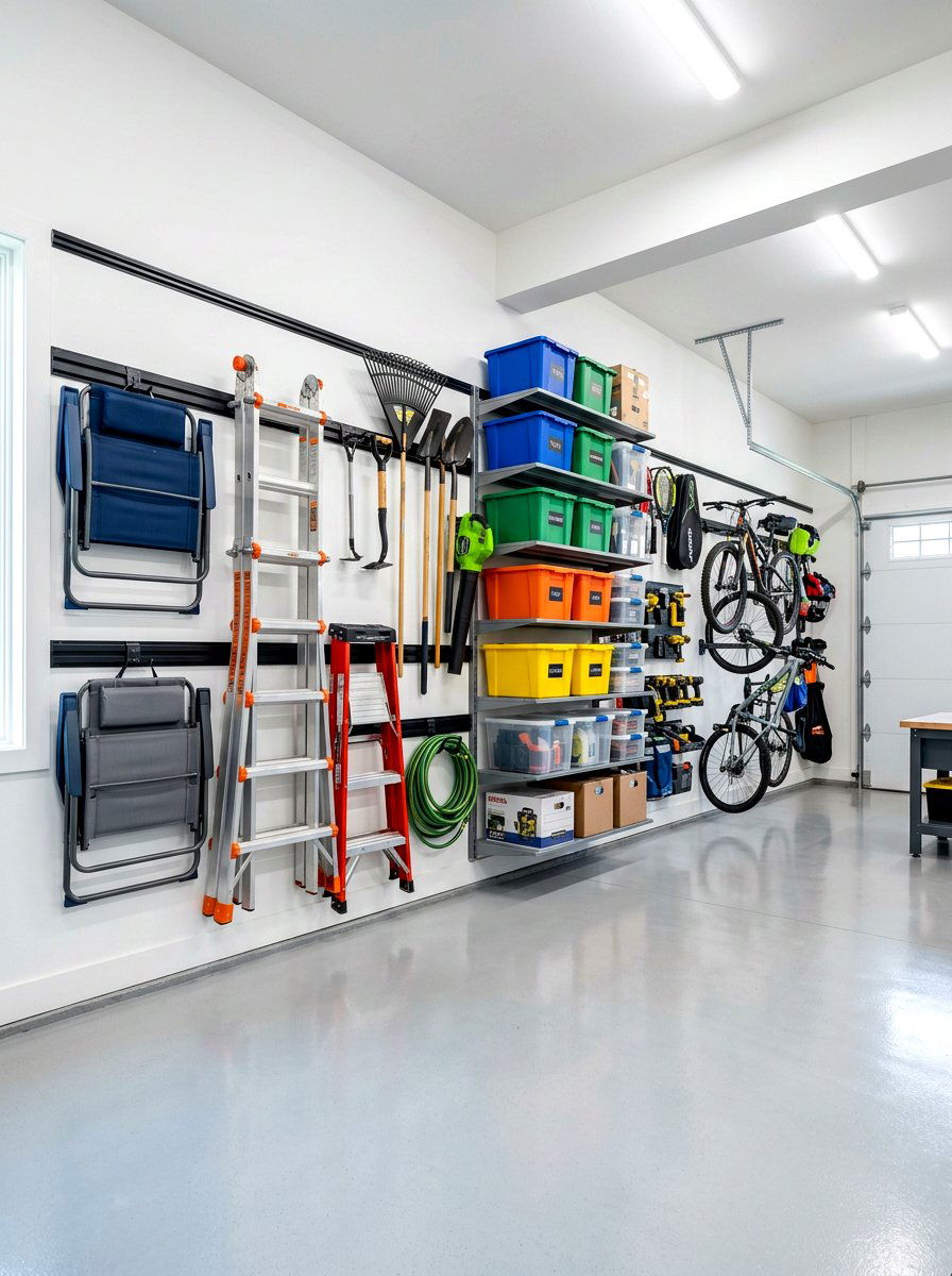 Vertical Garage Storage System - 30 garage shelving ideas