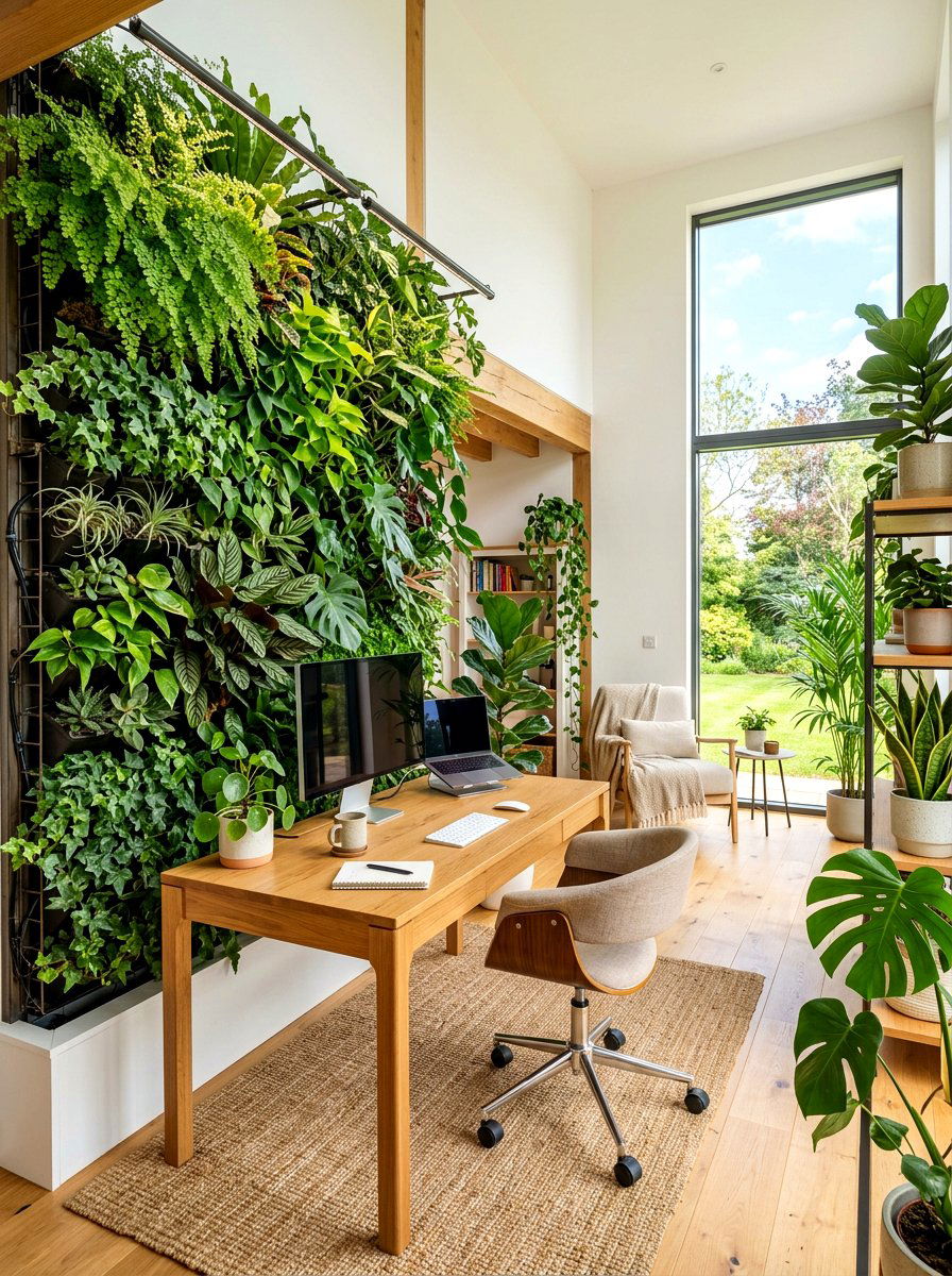Vertical Garden - 30 home office wall ideas