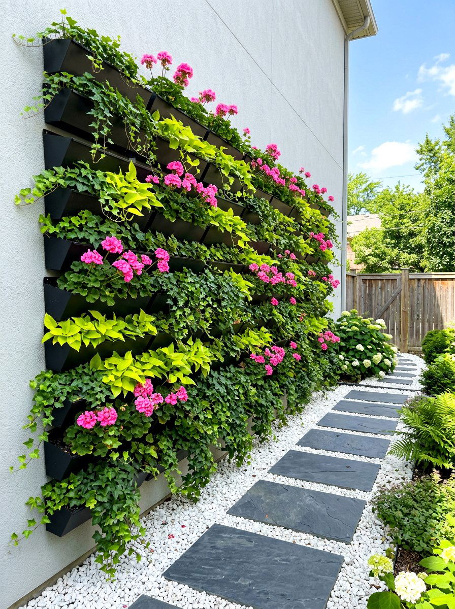 Vertical Garden - 30 side yard garden ideas