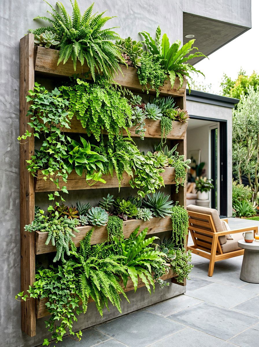 Vertical Garden - 30 healing backyard garden ideas