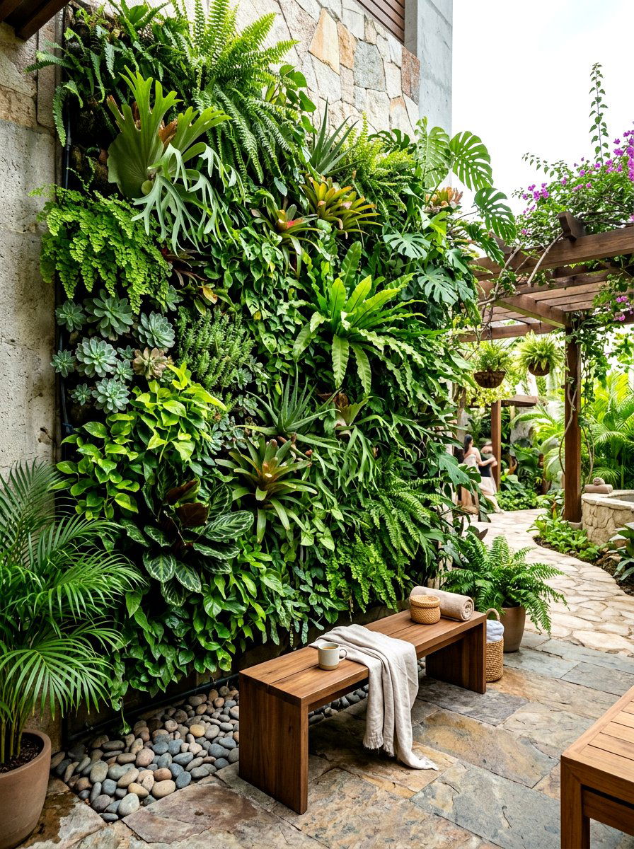 Vertical Garden - 30 resort patio ideas