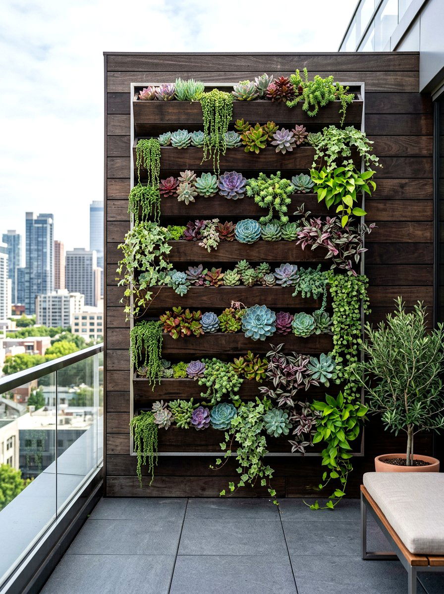 Vertical Garden - 30 drought friendly backyard ideas