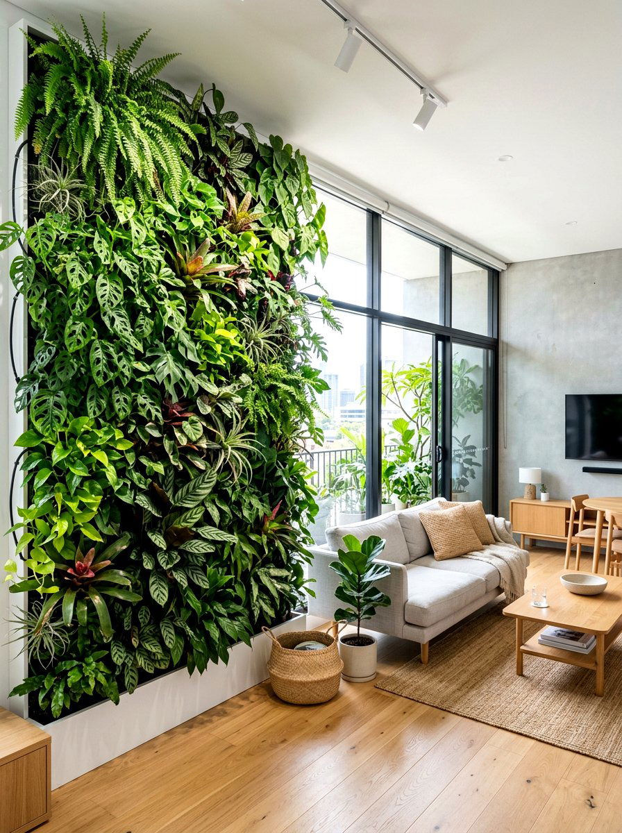 Vertical Garden Apartment - 30 tiny apartment aesthetic ideas