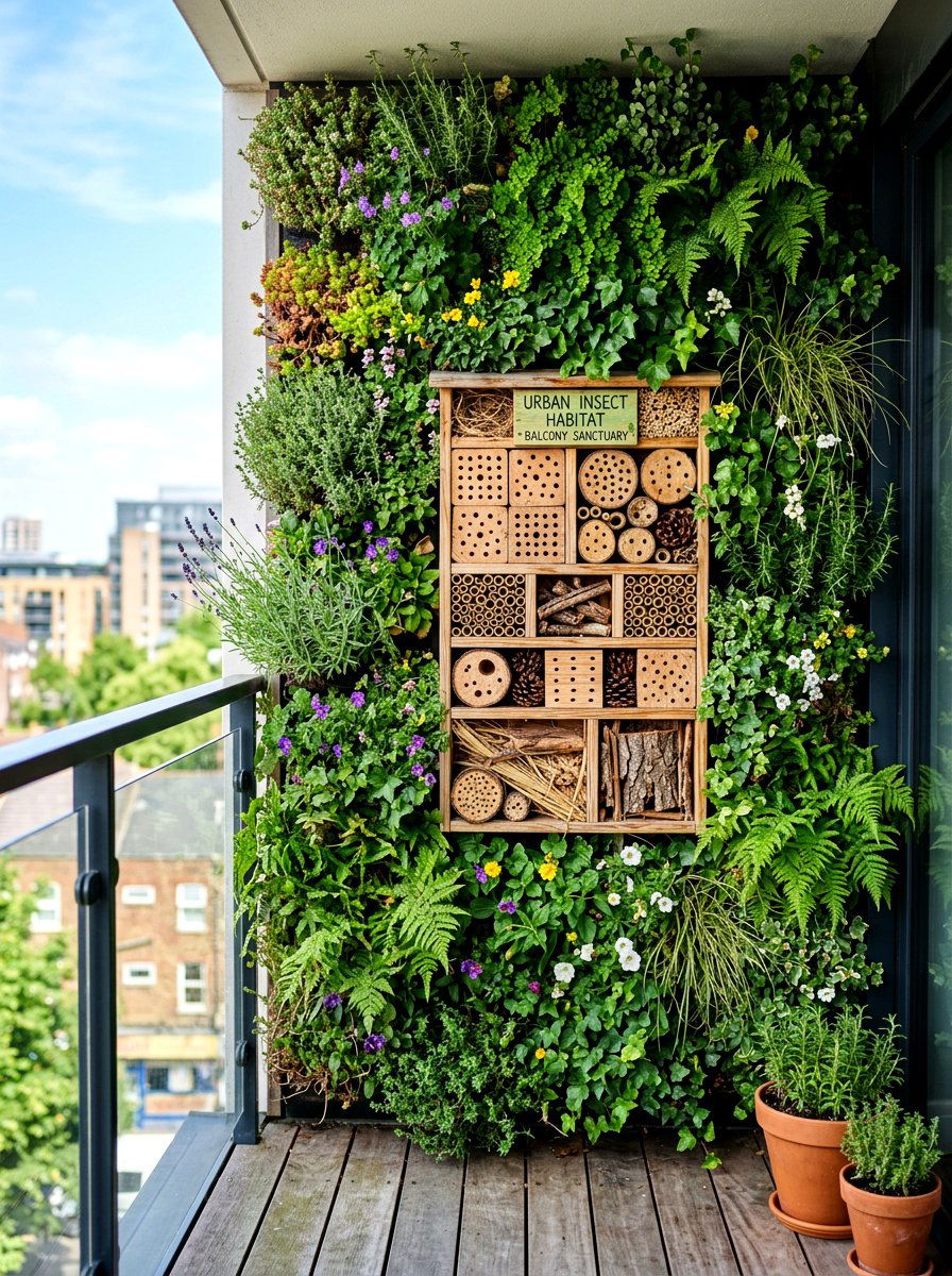 Vertical Garden Bug Habitat - 30 insect hotel ideas