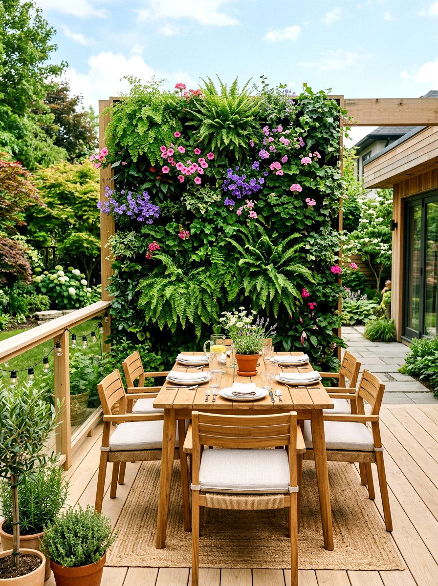 Vertical Garden Deck Dining - 30 deck dining zone ideas