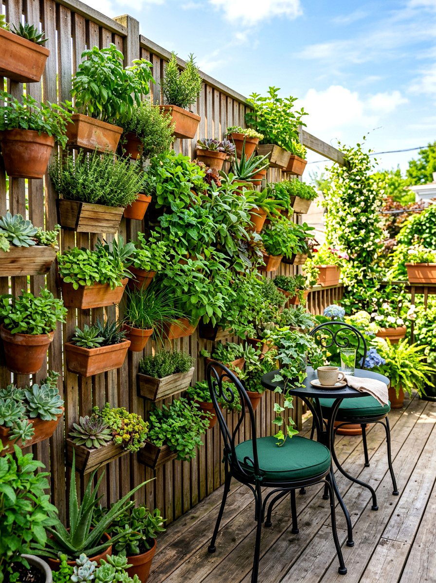 Vertical Garden Deck Privacy - 30 deck privacy ideas